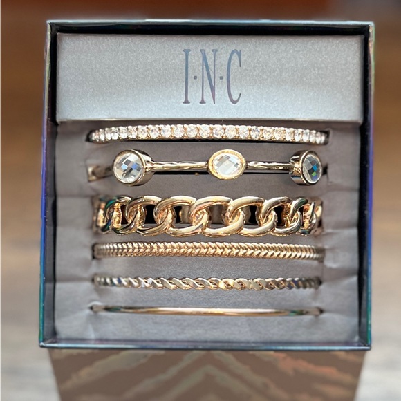 INC international Concepts-Gold Braid Bangle (6) Set! - Picture 2 of 11